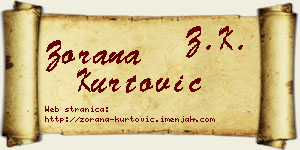 Zorana Kurtović vizit kartica